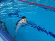 Na technické vybavení nejméně náročný sport pro zdravotně postižené – tím je individuální plavání. Na fotografii zachycena p. Fialová
